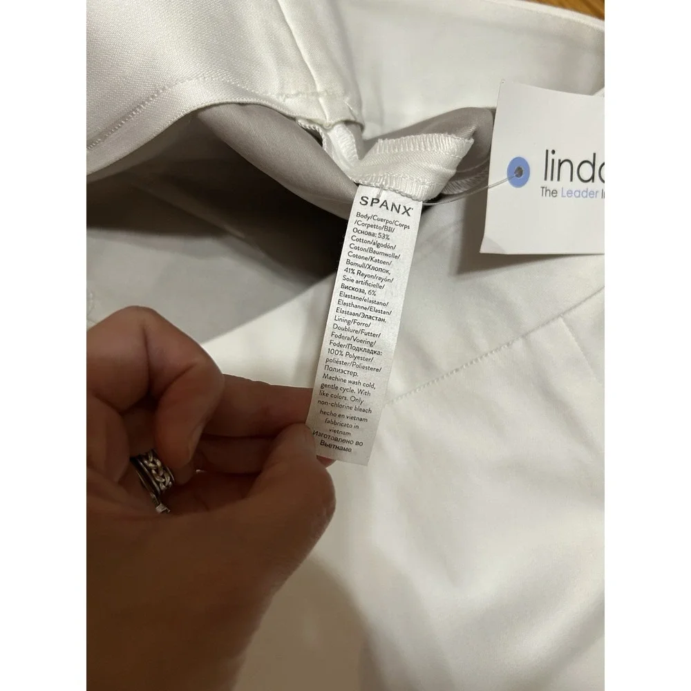 Spanx Pants Women's Classic White Stretch Slimming Slim Straight Size 1X
